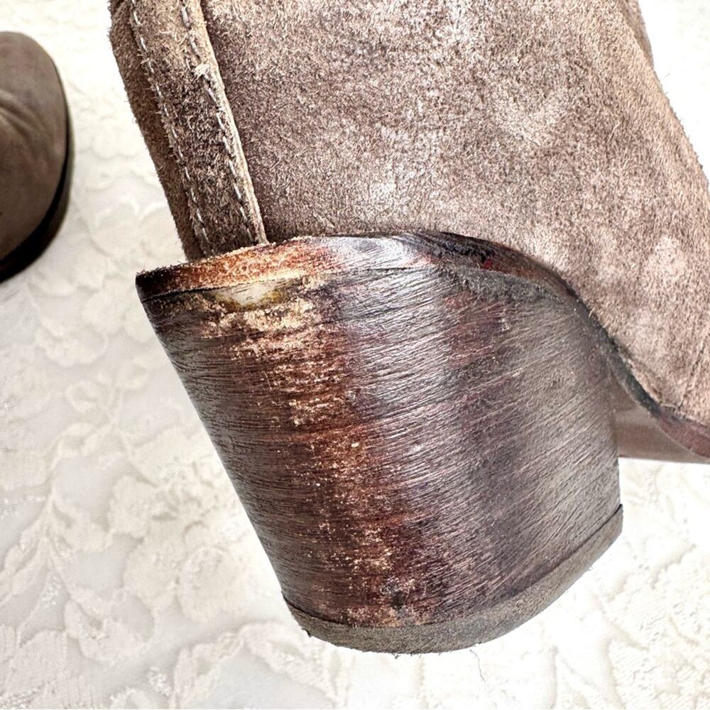 ASH Moka Ankle Booties Leather Heels Zipper Western Boots EU 37.5 | US 7 - 7.5 - Picture 9 of 15